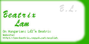 beatrix lam business card